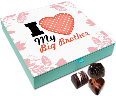 

Chocholik Rakhi Gift Box - Love My Big Charming Brother Chocolate Box For Brother / Sister - 9pc Truffles(108 g)