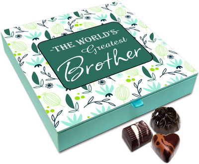 

Chocholik Rakhi Gift Box - The World's Greatest Brother Chocolate Box For Brother / Sister - 9pc Truffles(108 g)