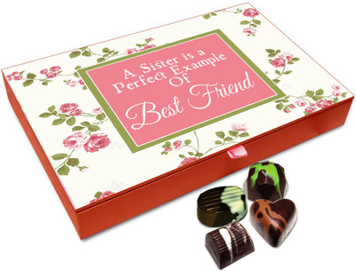 

Chocholik Rakhi Gift Box - My Sister My Best Friend Chocolate Box For Brother / Sister - 12pc Truffles(144 g)