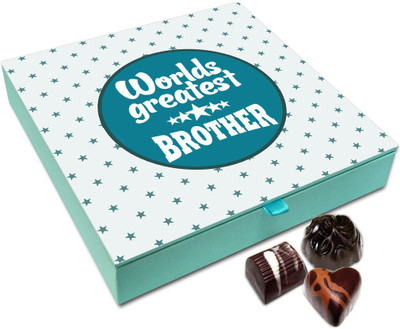 

Chocholik Raksha-bandhan Gift Box - World's Greatest Loving Brother Chocolate Box For Brother / Sister - 9pc Truffles(108 g)