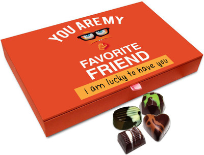 

Chocholik Friendship Gift Box - I Am Glad To Have A Friend Like You Chocolate Box For Friends - 12pc Truffles(144 g)