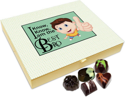 

Chocholik Rakhi Gift Box - I Am The Best Bro Chocolate Box For Brother / Sister - 20pc Truffles(240 g)