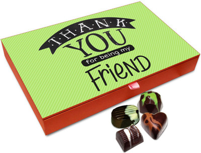 

Chocholik Friendship Gift Box - Thank You For Being My Wonderful friend Chocolate Box - 12pc Truffles(144 g)