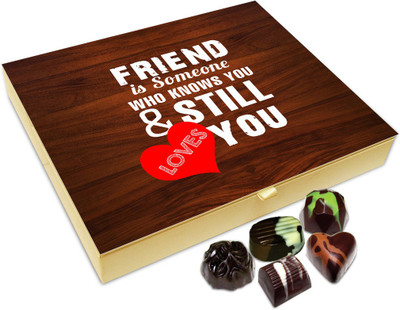 

Chocholik Friendship Gift Box - Friend Knows Everything And Still Loves You Chocolate Box For Friends - 20pc Truffles(240 g)