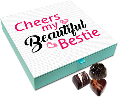 

Chocholik Friendship Gift Box - Cheers My Beautiful Bestie Chocolate Box For Friends - 9pc Truffles(108 g)