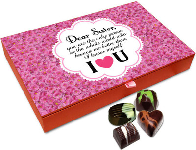 

Chocholik Rakhi Gift Box - Dear Sister You are Awesome Chocolate Box For Brother / Sister - 12pc Truffles(144 g)
