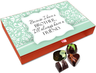 

Chocholik Rakhi Gift Box - A Friend Like Brother Chocolate Box For Brother / Sister - 12pc Truffles(144 g)