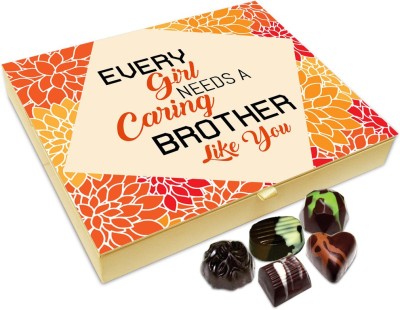 

Chocholik Rakhi Gift Box - Every Girl Needs A Caring Brother Chocolate Box For Brother / Sister - 20pc Truffles(240 g)