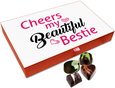 

Chocholik Friendship Gift Box - Cheers My Beautiful Bestie Chocolate Box For Friends - 12pc Truffles(144 g)