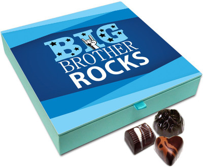 

Chocholik Rakhi Gift Box - Big Brother You Rock Chocolate Box For Brother / Sister - 9pc Truffles(108 g)