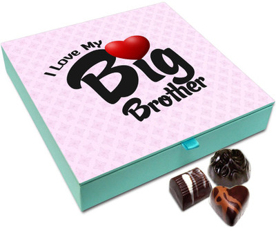 

Chocholik Rakhi Gift Box - Lucky To Have Big Brother Chocolate Box For Brother / Sister - 9pc Truffles(108 g)