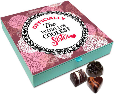 Chocholik Rakshabandan Gift Box - My Coolest Sister Chocolate Box For Brother / Sister - 9pc Truffles(108 g)