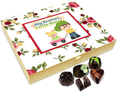 

Chocholik Rakhi Gift Box - Big Brother Little Sister Chocolate Box For Brother / Sister - 20pc Truffles(240 g)