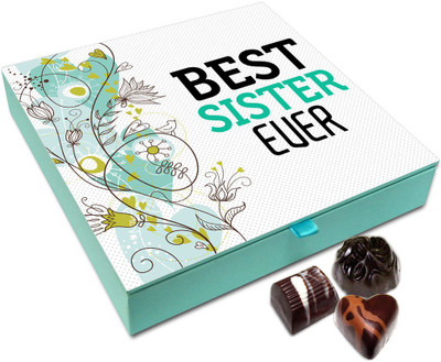 

Chocholik Rakhi Gift Box - Best Sister Ever Anyone Had Chocolate Box For Brother / Sister - 9pc Truffles(108 g)