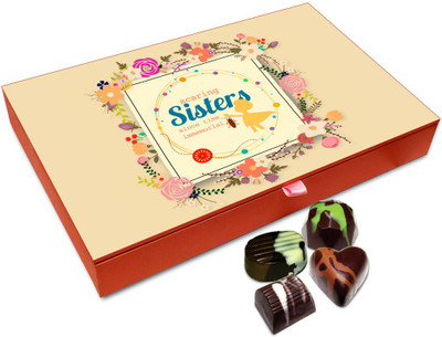 

Chocholik Rakhi Gift Box - Scaring Sister Since Time Immemorial Chocolate Box For Brother / Sister - 12pc Truffles(144 g)