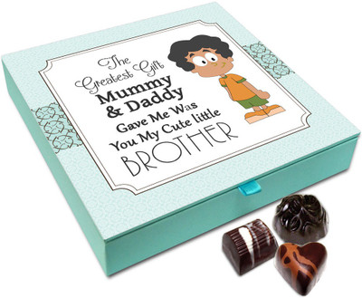 

Chocholik Rakhi Gift - My Brother Will Always Be My Greatest Gift Chocolate Box For Brother / Sister - 9pc Truffles(108 g)