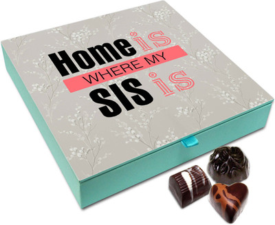 

Chocholik Raksha-bandhan Gift Box - Home Is Where My Loving Sister Chocolate Box For Brother / Sister - 9pc Truffles(108 g)