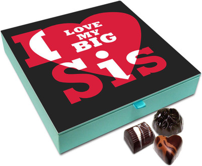 

Chocholik Raksha-bandhan Gift Box - I Love My Sweet Big Sis Chocolate Box For Brother / Sister - 9pc Truffles(108 g)