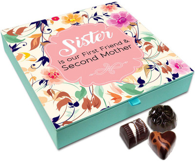 

Chocholik Rakshabandan Gift Box - Sister Is Best Pal And Second Mother Chocolate Box For Brother / Sister - 9pc Truffles(108 g)