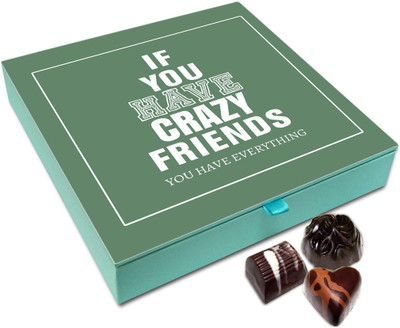 

Chocholik Friendship Gift Box - U Have Everything With Crazy Friends Chocolate Box For Friends - 9pc Truffles(108 g)