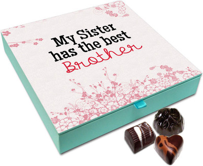 

Chocholik Rakhi Gift Box - My Sister Has Amazing And Best Brother Chocolate Box For Brother / Sister - 9pc Truffles(108 g)