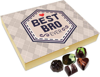 

Chocholik Rakhi Gift Box - Best Bro Ever Anyone Had Chocolate Box For Brother / Sister - 20pc Truffles(240 g)