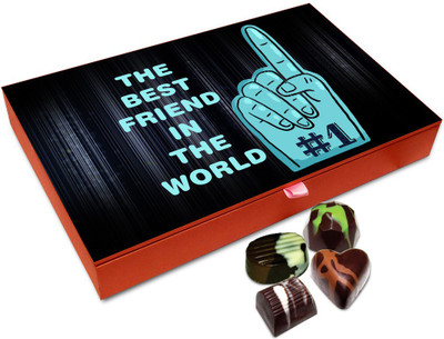 

Chocholik Friendship Gift Box - The Best Friend In The World Chocolate Box - 12pc Truffles(144 g)