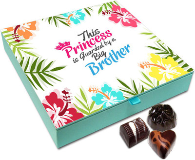 

Chocholik Rakhi Gift Box - Princess Big Brother Chocolate Box For Brother / Sister - 9pc Truffles(108 g)