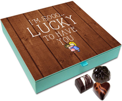 

Chocholik Friendship Gift Box - I Am So Lucky To Have A Friend Like You Chocolate Box For Friends - 9pc Truffles(108 g)