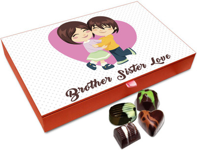 

Chocholik Rakhi Gift Box - Brother Sister Love Is Most Precious Chocolate Box For Brother / Sister - 12pc Truffles(144 g)