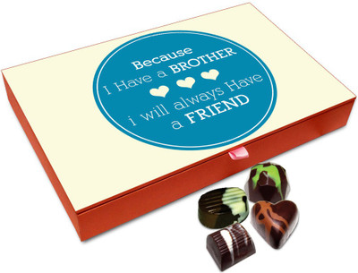 

Chocholik Rakhi Gift Box - My Brother Is My Best Friend Chocolate Box For Brother / Sister - 12pc Truffles(144 g)