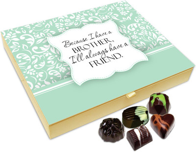 

Chocholik Rakhi Gift Box - A Friend Like Brother Chocolate Box For Brother / Sister - 20pc Truffles(240 g)