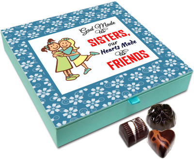 

Chocholik Rakhi Gift Box - My Sister My Friend Chocolate Box For Brother / Sister - 9pc Truffles(108 g)