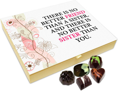 

Chocholik Rakhi Gift - There Is NO Better Sister Than You Chocolate Box For Brother / Sister - 20pc Truffles(240 g)