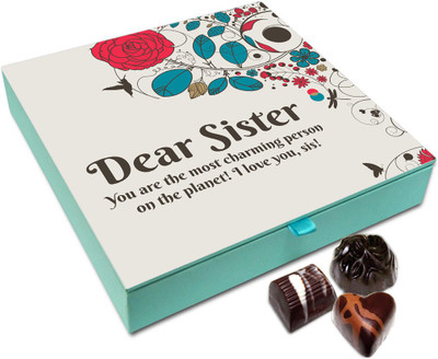 

Chocholik Rakhi Gift Box - Most Charming Person Chocolate Box For Brother / Sister - 9pc Truffles(108 g)