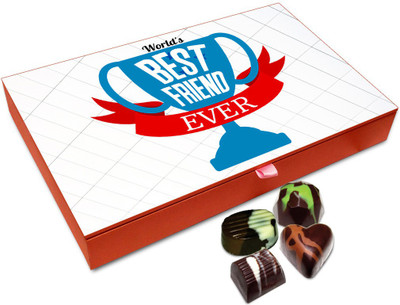 

Chocholik Friendship Gift Box - World's Best Friend Ever Chocolate Box - 12pc Truffles(144 g)