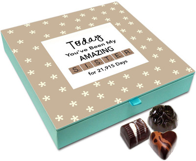 

Chocholik Rakshabandan Gift Box - Today You Have Been My Amazing Chocolate Box For Brother / Sister - 9pc Truffles(108 g)