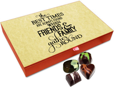 

Chocholik Friendship Gift Box - Best Time Is Always With Friends And Family Chocolate Box For Friends - 12pc Truffles(144 g)