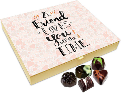 

Chocholik Friendship Gift Box - A Friend Loves You In Every Situation Chocolate Box For Friends - 20pc Truffles(240 g)