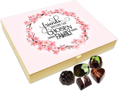 

Chocholik Friendship Gift Box - My Friends Are My Chosen Family Chocolate Box For Friends - 20pc Truffles(240 g)