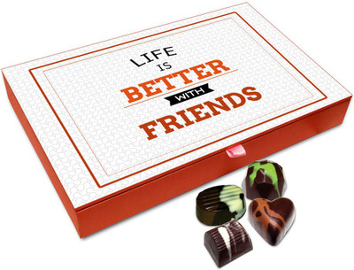 

Chocholik Friendship Gift Box - Life Is Better With Friends Chocolate Box - 12pc Truffles(144 g)