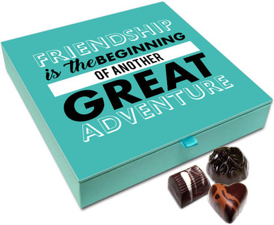 

Chocholik Friendship Gift Box - Friendship Is Beginning Of Great Adventure Chocolate Box For Friends - 9pc Truffles(108 g)
