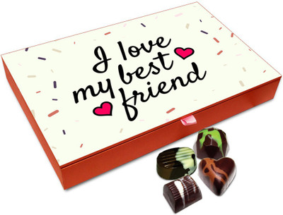 

Chocholik Friendship Gift Box - I Will Forever Love My Best Friends Chocolate Box - 12pc Truffles(144 g)