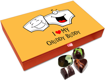 

Chocholik Friendship Gift Box - I Love My Childhood Friends Chocolate Box - 12pc Truffles(144 g)