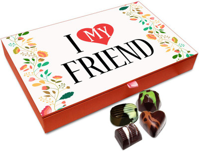 

Chocholik Friendship Gift Box - I Love My Friends Chocolate Box - 12pc Truffles(144 g)