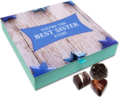 

Chocholik Rakshabandan Gift Box - Best And Fabulous Sister Ever Chocolate Box For Brother / Sister - 9pc Truffles(108 g)
