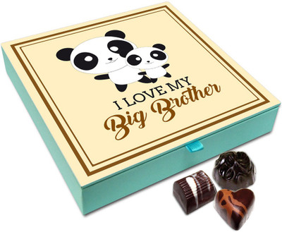 

Chocholik Rakshabandan Gift Box - I Love My Big Bro Chocolate Box For Brother / Sister - 9pc Truffles(108 g)