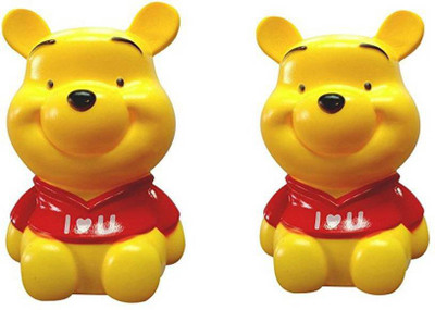 

Shopkooky Pooh Cartoon Shaped Piggi Bank / Money Bank Birthday Return Gift - Pack of 2 Coin Bank(Multicolor)