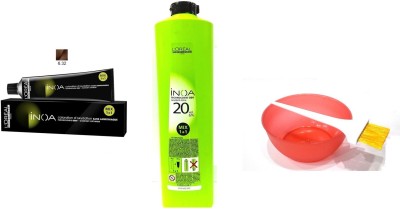 4% OFF on L'Oreal Paris Inoa Tube No* with Developer 20Vol Hair Color(4  Items in the set) on Flipkart 