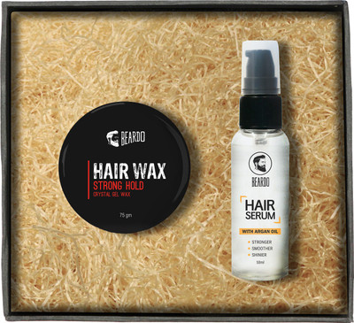 

Beardo HAIR WAX - Strong Hold (75gm) And Serum (50ml) Combo Set(Set of 2)